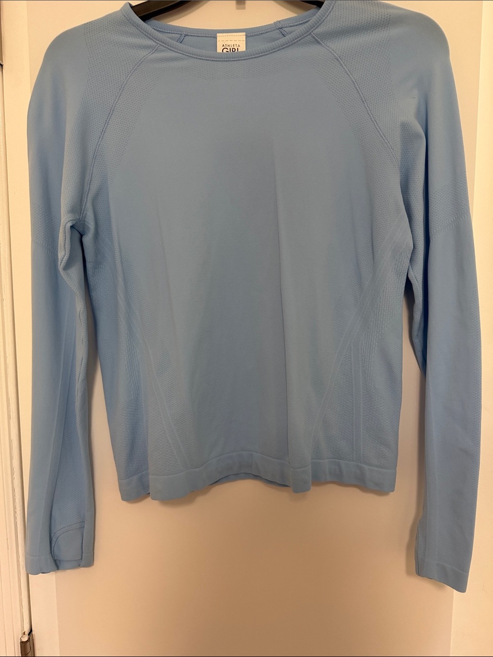 Athleta Sky Blue Long Sleeve Performance Tee